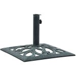 Pied de parasol socle de parasol - vert 12 kg 49 cm fonte bv593031