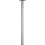 Pied de plan de travail cylindrique r�glable m�tal �poxy gris, de 70 � 110 cm - centrale brico