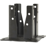 Simpson strong tie - pied de poteau pour angle jardin - finition noire ag527pb 90x90 - h. 130 mm - ep ...