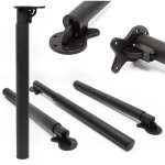 Wiltec lot de 4x pied de table v3 - 100 x 140 x 700 mm / Ø 60 mm - en acier inoxydable - couleur noire ... Wiltec lot de 4x pied de table v3 - 100 x 140 x 700 mm / Ø 60 mm - en acier inoxydable - couleur noire ...