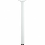 Pied de table basse cylindrique fixe acier �poxy blanc, 40 cm - hettich