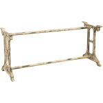 Biscottini - pied de table de jardin structure en fer et fonte massif, idale pour l'intrieur et l'extrieur ...