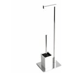 Kiamami valentina - pidestal avec cadre porte - rouleau de papier toilette chrom et porte - brosse ...