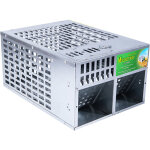 Pi�ge � souris et rats double door en m�tal galvanis� 11. 8x8. 7x5. 9in - grande poign�e de s�curit�, ...