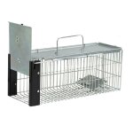 Suinga - pi�ge vivant r�utilisable 41x16x17 cm pi�ge � animaux en cage galvanis�e pour marthes, chats, ...
