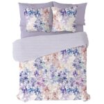 Pierre cardin sara parure de couette mauve lit 1 personne