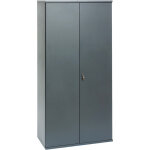 Les tendances - armoire mtallique anthracite brico hauteur 180 cm