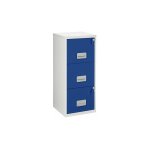 Pierre henry - classeur monobloc 3 tiroirs - gris bleu - maxiburo