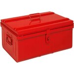 Les tendances - coffre de rangement en acier rouge coffre de rangement 52 cm Les tendances - coffre de rangement en acier rouge coffre de rangement 52 cm