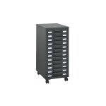 Desserte mobile poly 12 tiroirs anthracite - maxiburo Desserte mobile poly 12 tiroirs anthracite - maxiburo