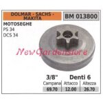 Pignon dolmar moteur tron�onneuse ps 34 dcs 34 3 / 8' dents 6 013800