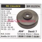 Pignon mc culloch moteur trononneuse 10. 10 2. 10 pm 10. 10 cp55 . 404' dents 7 012574