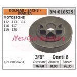 Pignon moteur tronçonneuse dolmar 112 113 114 116 117 119 120 . 3 / 8' dents 8 010525 Pignon moteur tronçonneuse dolmar 112 113 114 116 117 119 120 . 3 / 8' dents 8 010525