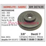 Pignon moteur tron�onneuse homelite 330 350 360 410 3 / 8' dents 7 007439