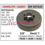 Pignon moteur trononneuse homelite 330 350 360 410 3 / 8' dents 7 007440