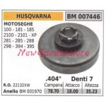 Pignon de moteur de tronçonneuse husqvarna 100 181 185 2100 2101 xp . 404' dents 7 007664 Pignon de moteur de tronçonneuse husqvarna 100 181 185 2100 2101 xp . 404' dents 7 007664