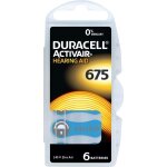 Pile pour appareil auditif za 675 1. 45 v 6 pc(s) 630 mah zinc - air activair 675 y201542 - duracell
