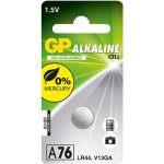 Piles bouton gp alcalines 76a (lr44) - 4 pi�ces