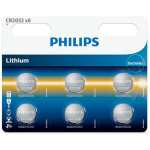 Piles philips piles cr2032 x6