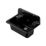 Bac � laver mural 55x37 en polypropyl�ne noir brillant ? bride murale incluse ? r�sistant aux acides ...