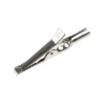 Pince crocodile fine 4 a argent sks hirschmann 930122000 plage de serrage max. : 10 mm longueur: 49 mm ...