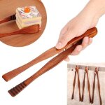 Pince grille pain en bambou 26, 5cm pince � th� en bambou clips en bois pour gril pinces � bois pain ...