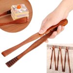 Pince grille pain en bambou 26, 5cm pince � th� en bambou clips en bois pour gril pinces � bois pain ...