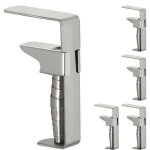 Pinces pour nappe, lot de 5, clips r�glables pour table �paisse, acier inoxydable, jusqu'� 4 cm, argent� ...