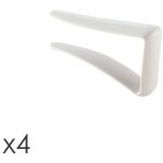 Pinces � nappe presto en plastique blanc (4 unit�s)