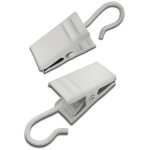 Pinces � rideaux 50pcs avec crochets, crochets en m�tal 50pcs, pinces � guirlandes lumineuses pour f�te, ...