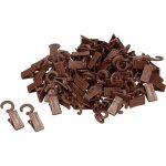 Pinces  rideaux avec crochets pour rideaux ensemble de rideaux de 100 pinces marron noyer - kotarbau ...