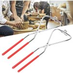 Pince tremper pour sculpture argile, 2pcs poterie m�tal pinces couverture caoutchouc rouge trempage tong ...