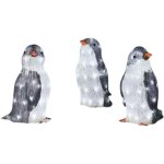 Pingouin ornement lumineux pingouin d�coration de no�l vacances d�coration lumineuse artisanat arbre ...