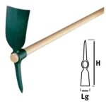 Pioche de cantonnier douille ronde 2 kg - sans manche - leborgne