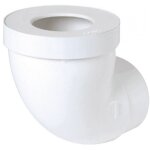Pipe courte 90 de raccordement wc nicoll 93mm pvc blanc - 1cw55