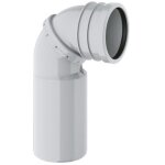 Pipe d'�vacuation wc - grohe - orientable 90� - rapid sl - pour r�servoirs encastr�s universels ou les ...