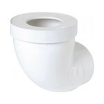 Pipe courte 90 de raccordement wc nicoll 93mm pvc blanc - 1cw55