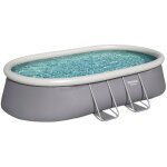 Piscine autoportante ovale fast set 488 x 305 x 107 cm avec filtration - bestway