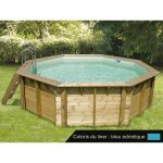 Piscine bois oc�a 4, 30 x 1, 20 m - liner bleu - ubbink