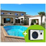 Habitat et jardin ? piscine hors sol en bois palma 130 ? dimensions 7. 57 x 4. 07 x 1. 31 m ? pompe � ...