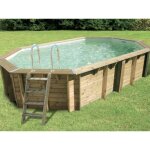 Ubbink - piscine bois sunwater octogonale 300x490x120cm liner beige