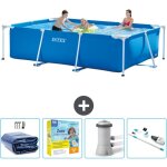 Intex - piscine cadre rectangulaire 300 x 200 x 75 cm - bleue - incluse accessoire cb12 Intex - piscine cadre rectangulaire 300 x 200 x 75 cm - bleue - incluse accessoire cb12
