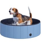 Piscine pour chien bassin pvc pliable anti - glissant facile � nettoyer diam�tre 100 cm hauteur 30 cm ...