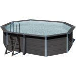 Gre - piscine composite avant - garde ovale 5, 24 x 3, 86 x 1, 24 m - gr�