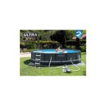 Intex - piscine 26326 avec ultra frame xtr cm 488x122 filtre a' sable pompe e'chelle feuille de couverture ...