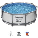 Piscine d�montable tubulaire bestway steel pro max 305x100 cm avec �chelle 76x119x163 cm pompe �purateur ...
