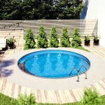 Aqualux - piscine enterre acier bella ovale 7m x 3, 5m x 1, 2m