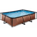 Piscine exit wood 300x200x65cm avec pompe filtrante - marron Piscine exit wood 300x200x65cm avec pompe filtrante - marron