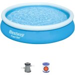 Bestway ? piscine tubulaire fast tonda 366 x 76 cm ? structure en tritech ? filtration � cartouche 1 ...