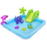 Bestway ? piscine gonflable pour enfants 239x206x86 cm ? capacit� 308 litres ? toboggan amovible et pulv�risat ...